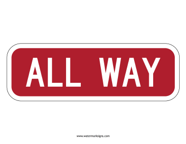 All Way Sign