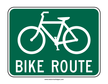 Bike Route Sign