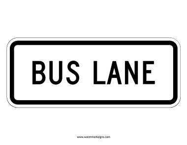Bus Lane Sign