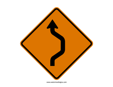 Double Reverse Curve Sign