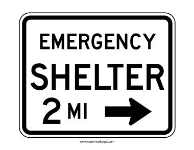 Emergency Shelter Sign