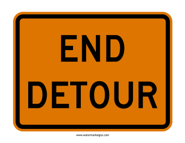 End Detour Sign