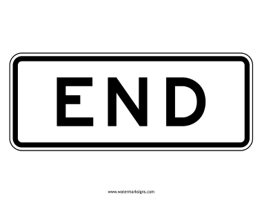 End Sign