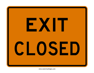 Exit Closed Sign