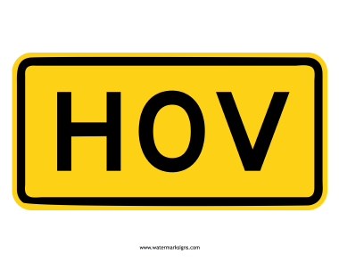 HOV Sign