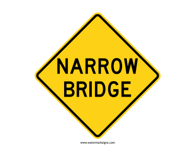 Narrow Bridge Sign