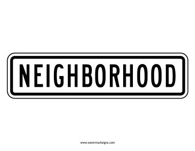Neighborhood Sign