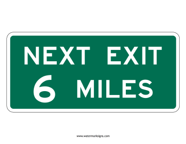 Next Exit Sign