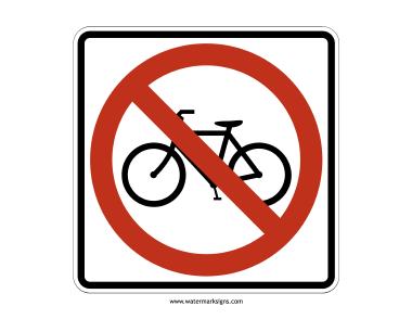 No Bicycles Sign