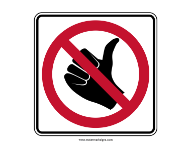 No Hitchhiking Sign