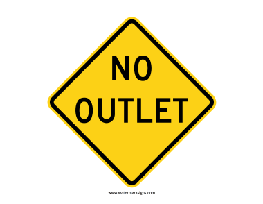 No Outlet Sign
