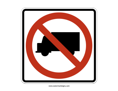 No Trucks Sign