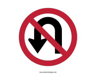 No U-Turn Sign