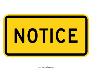 Notice Sign
