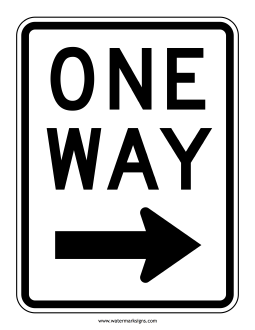 One Way Sign