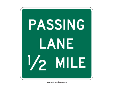 Passing Lane Sign