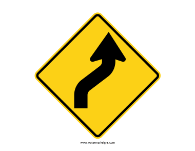 Reverse Curve Right Sign