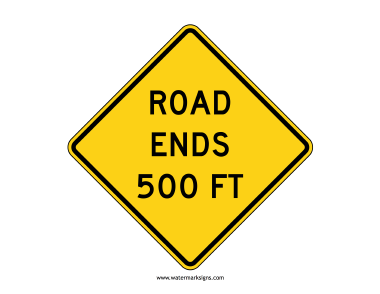 Road Ends Sign