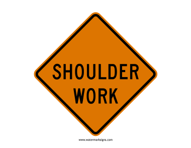 Shoulder Work Sign