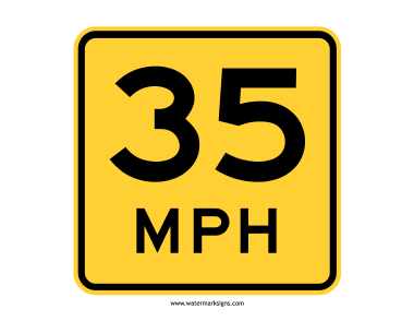 Speed Advisory Sign