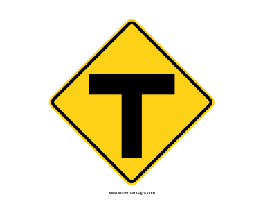 T Intersection Sign