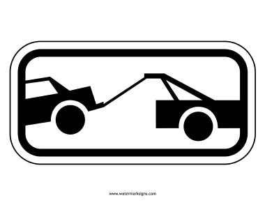 Tow Away Zone Sign