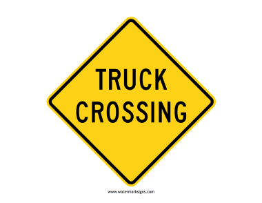Truck Crossing Sign
