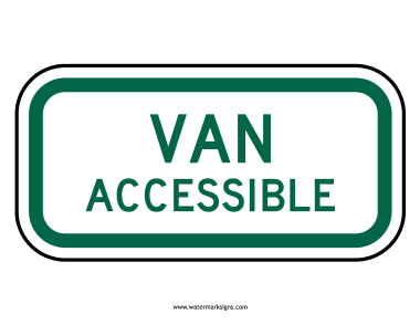Van Accessible Sign