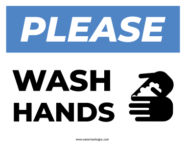 Wash Hands Sign