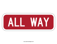 All Way Sign