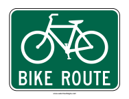 Bike Route Sign