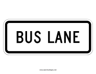 Bus Lane Sign