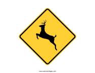 Deer Crossing Sign