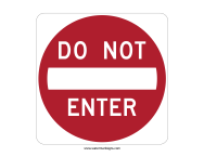 Do Not Enter Sign
