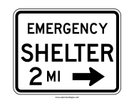Emergency Shelter Sign