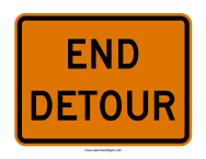 End Detour Sign