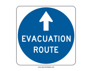 Evacuation Route Sign