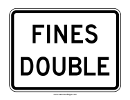 Fines Double Sign