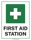 First Aid Station Sign