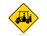 Golf Cart Sign