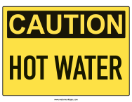 Hot Water Sign