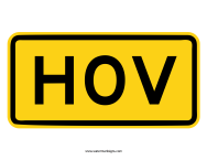 HOV Sign