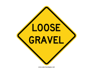 Loose Gravel Sign