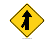 Merge Left Sign