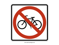 No Bicycles Sign