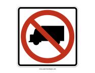No Trucks Sign