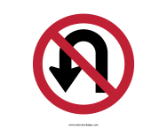 No U-Turn Sign