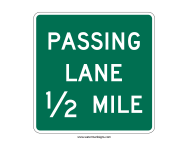 Passing Lane Sign