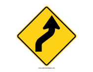 Reverse Curve Right Sign