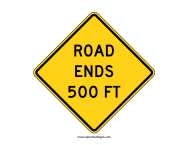 Road Ends Sign